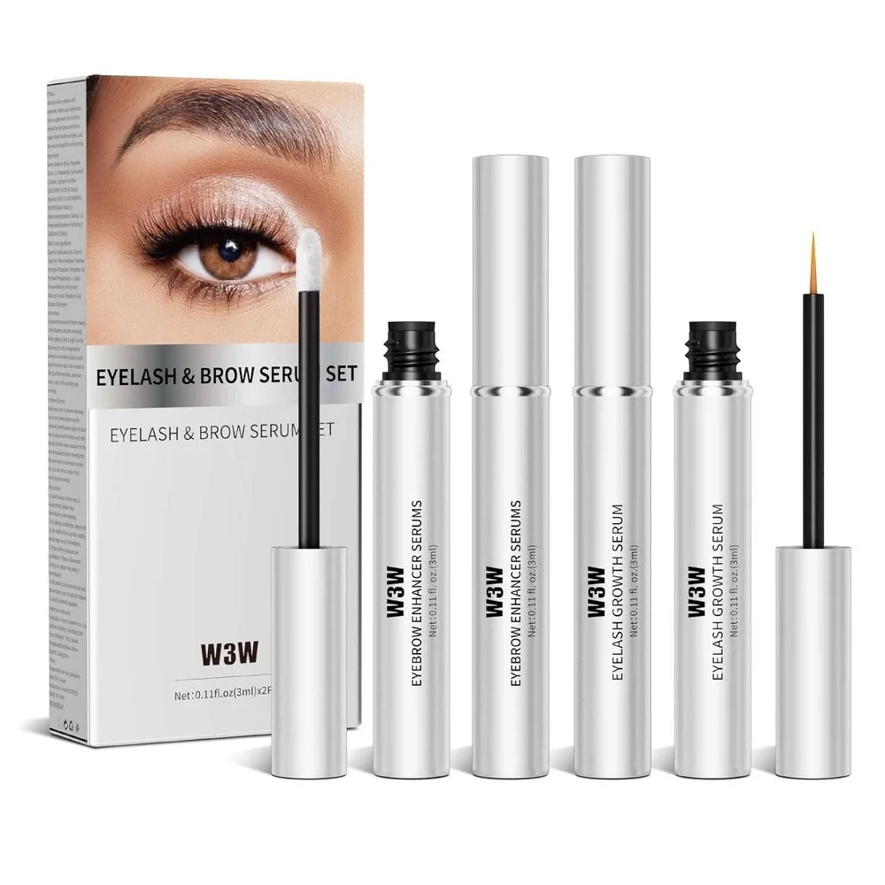 W3W Eyelash and Brow Serum‎ Set for Fuller Longer Thicker Brows Lashes